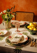 Arabella Dinner Plate, Green Palm Tree Set of 4