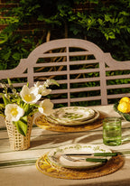 Cara Shell Dinner Plate, Green Set of 4