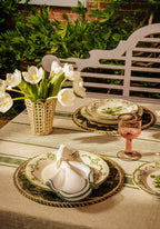 Cara Shell Dinner Plate, Green Set of 4