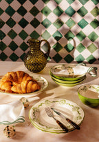 Cara Shell Dinner Plate, Green Set of 4