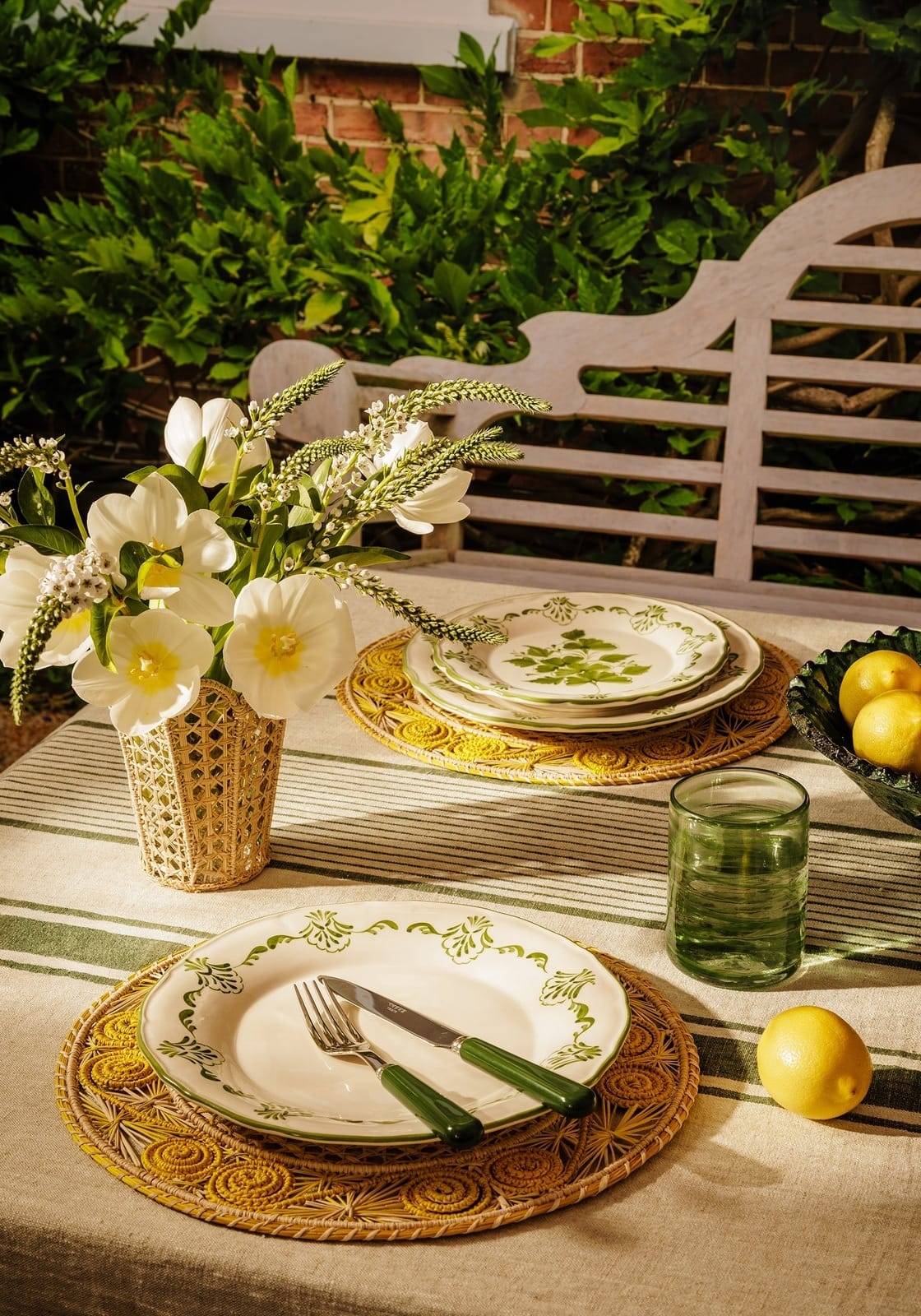 Cara Shell Dinner Plate, Green Set of 4