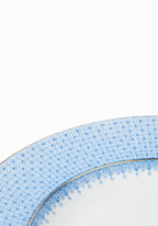 Cornflower Blue Lace Dinner Plates - Set of 4