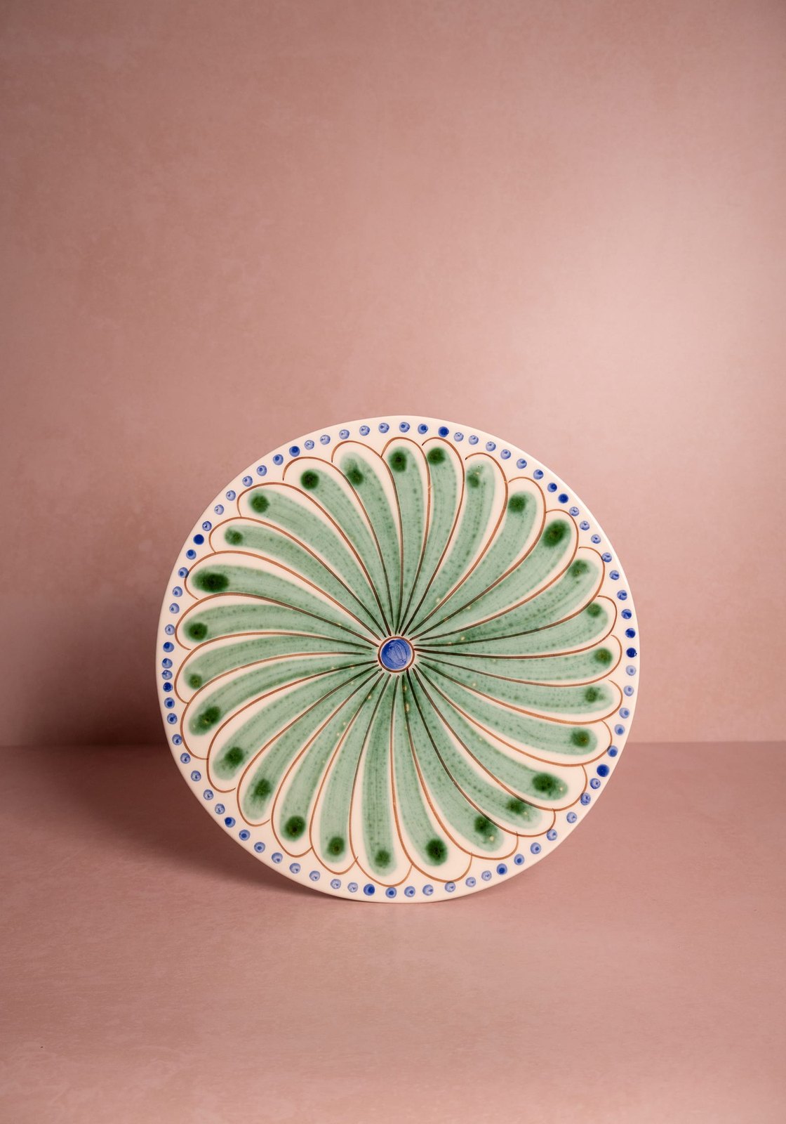 Peacock Dinner Plate, Green Set of 4