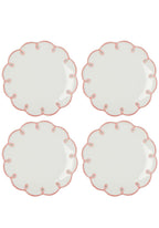 Pretty In Pink Scalloped Lunch Plate - Set of 4
