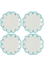 Sky Blue Scalloped Dessert Plate - Set of 4