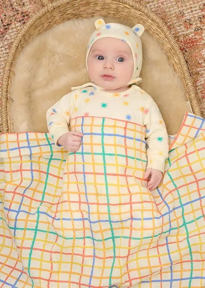 Dreamy - Rainbow Sunshine Organic Baby Playsuit
