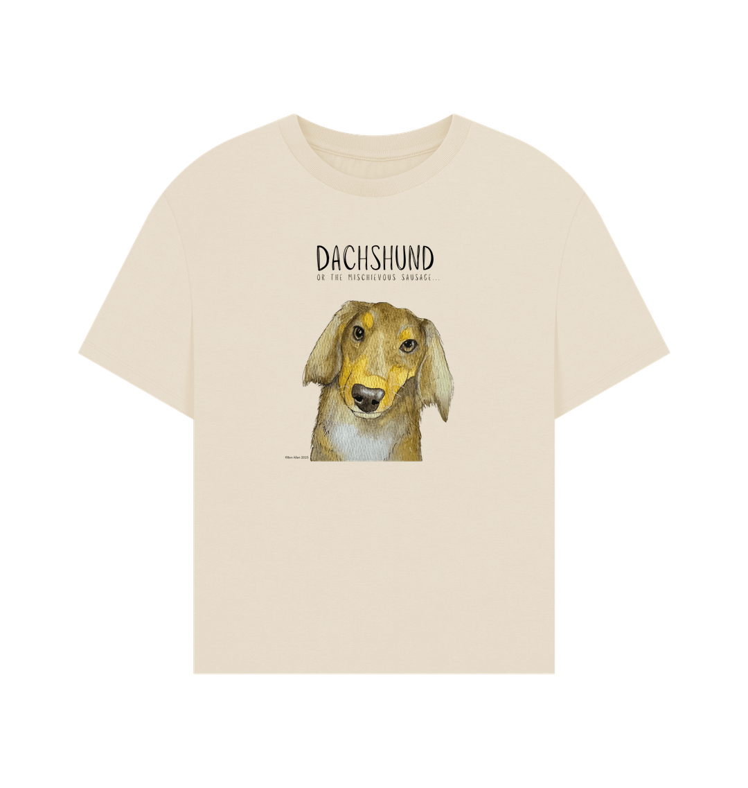 Charming & Cozy: The Long Haired Dachshund Women's Relaxed Fit T-Shirt