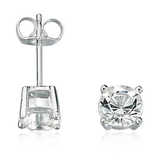 Fred Bennett Claw Set Clear Crystal Stud Earrings