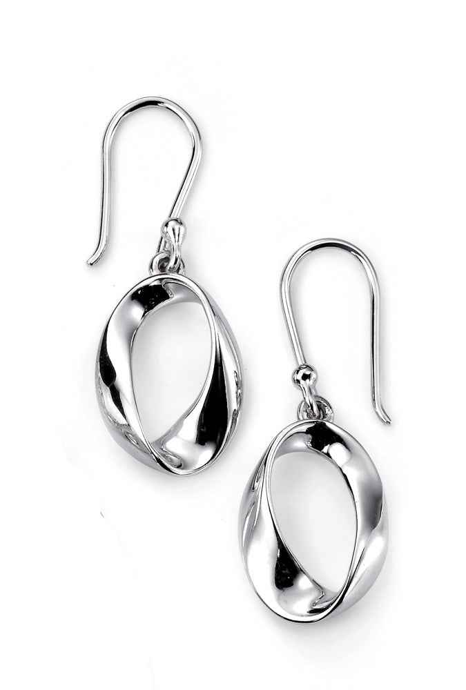 Beginnings Open Twist Oval Drop Earrings