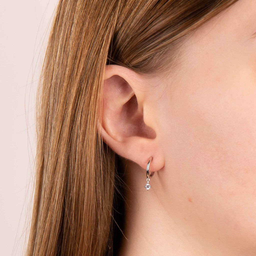 Diamonfire Assembled Hoop Earrings with Drop