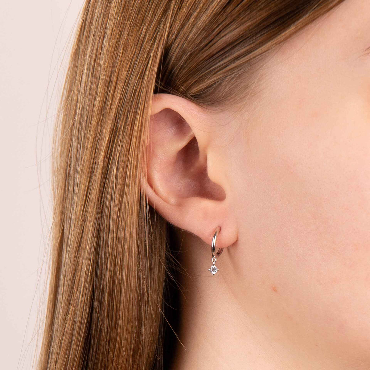 Diamonfire Assembled Hoop Earrings with Drop