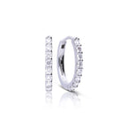 Diamonfire Medium Claw Set Zirconia Hoop Earrings