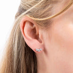 Diamonfire Trio Zirconia Stud Earrings
