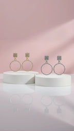 Crystal Loop Drop & Dangle Earrings