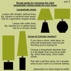 Ecru wiggle cone lampshade, extra tall lampshade