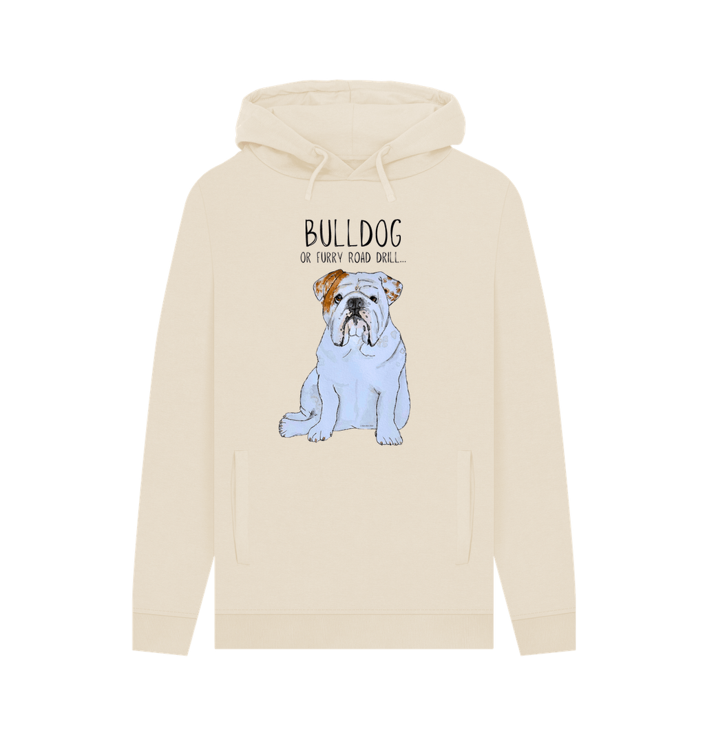 Bulldog Power: Furry Road Drill Men’s Hoodie for Ultimate Cool!