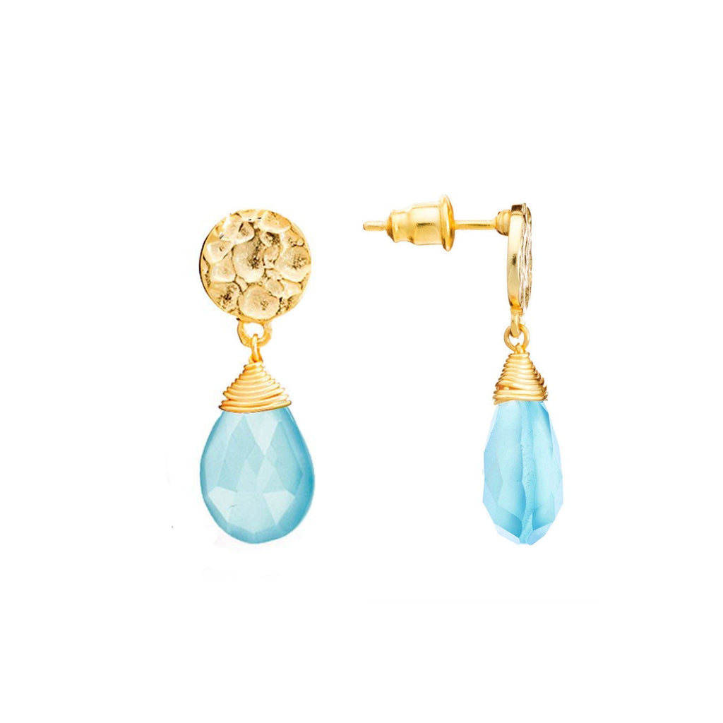 Athena Kate Large Drop Earrings Pariba Onyx