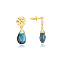 Athena Kate Large Drop Earrings: Labradorite