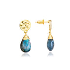 Athena Kate Large Drop Earrings: Labradorite