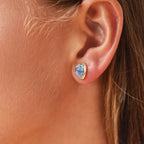 Odyssey Doublet Gold Stud Earrings: Abalone with Crystal