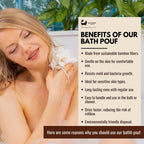 Eco Bath London Bamboo Bath Puff - Soft Body Scrubber Bath Sponge