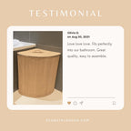 Eco Bath London Bamboo Laundry Basket with Lid and Removable Lining