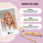 Eco Bath London Bamboo Toothbrush in Bamboo Tube Travel Case