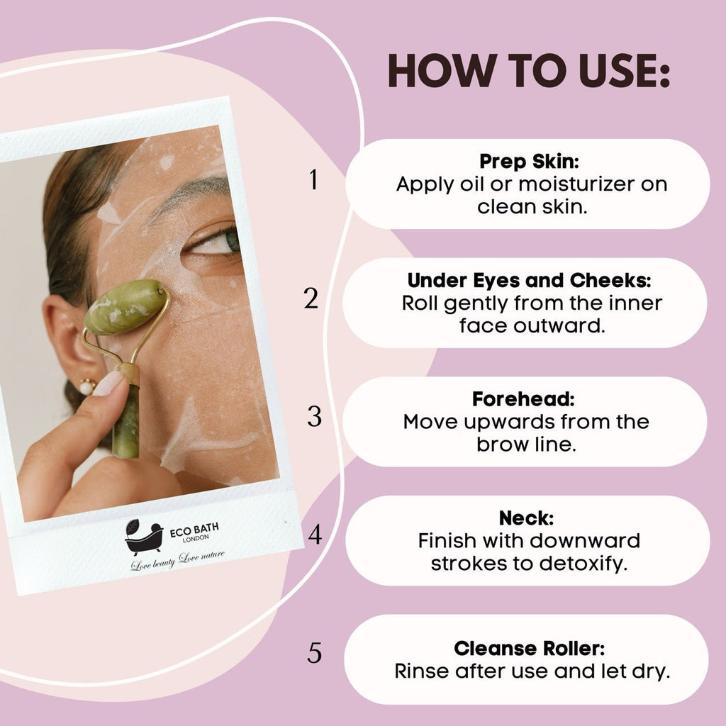 Eco Bath London Jade Face Roller - Smooth End