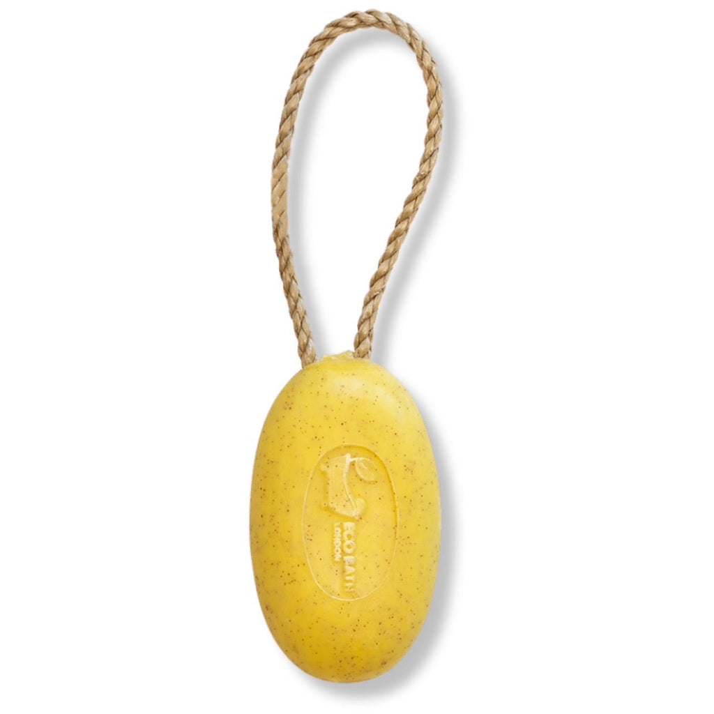 Eco Bath London Lime Soap on a Rope 220g - Luxury Eco-Friendly Lime Soap, Refreshing Body Wash Bar with Shea Butter