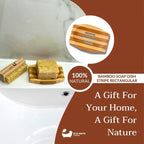 Eco Bath London Bamboo Stripes Rectangle Soap Dish