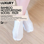 Eco Bath London Moisturising Socks - 1 Pair, Breathable Soft Foot Moisturiser Socks for Overnight Hydration