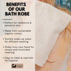 Eco Bath London Organic Cotton Bath Mitt - Pack of 3, Ultra Soft and Hypoallergenic