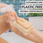 Eco Bath London Natural Loofah Brush - Premium Loofah Body Brush with Handle