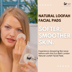 Eco Bath London Natural Loofah Face Exfoliating Scrubber Pads - 6 Count (1 Pack)