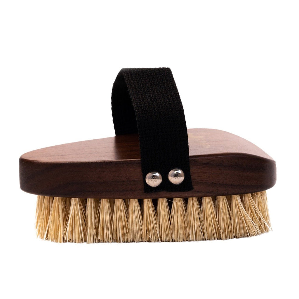 Eco Bath London Natural Sisal Walnut Hand Brush - Luxury Hand Brush for Dry Brushing