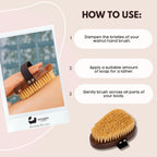 Eco Bath London Natural Sisal Walnut Hand Brush - Luxury Hand Brush for Dry Brushing