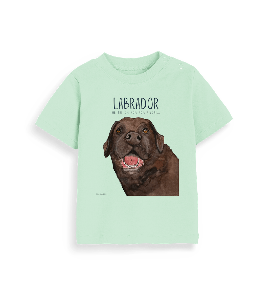 Tiny Tummy, Big Appetite – Baby’s First Chocolate Labrador Tee