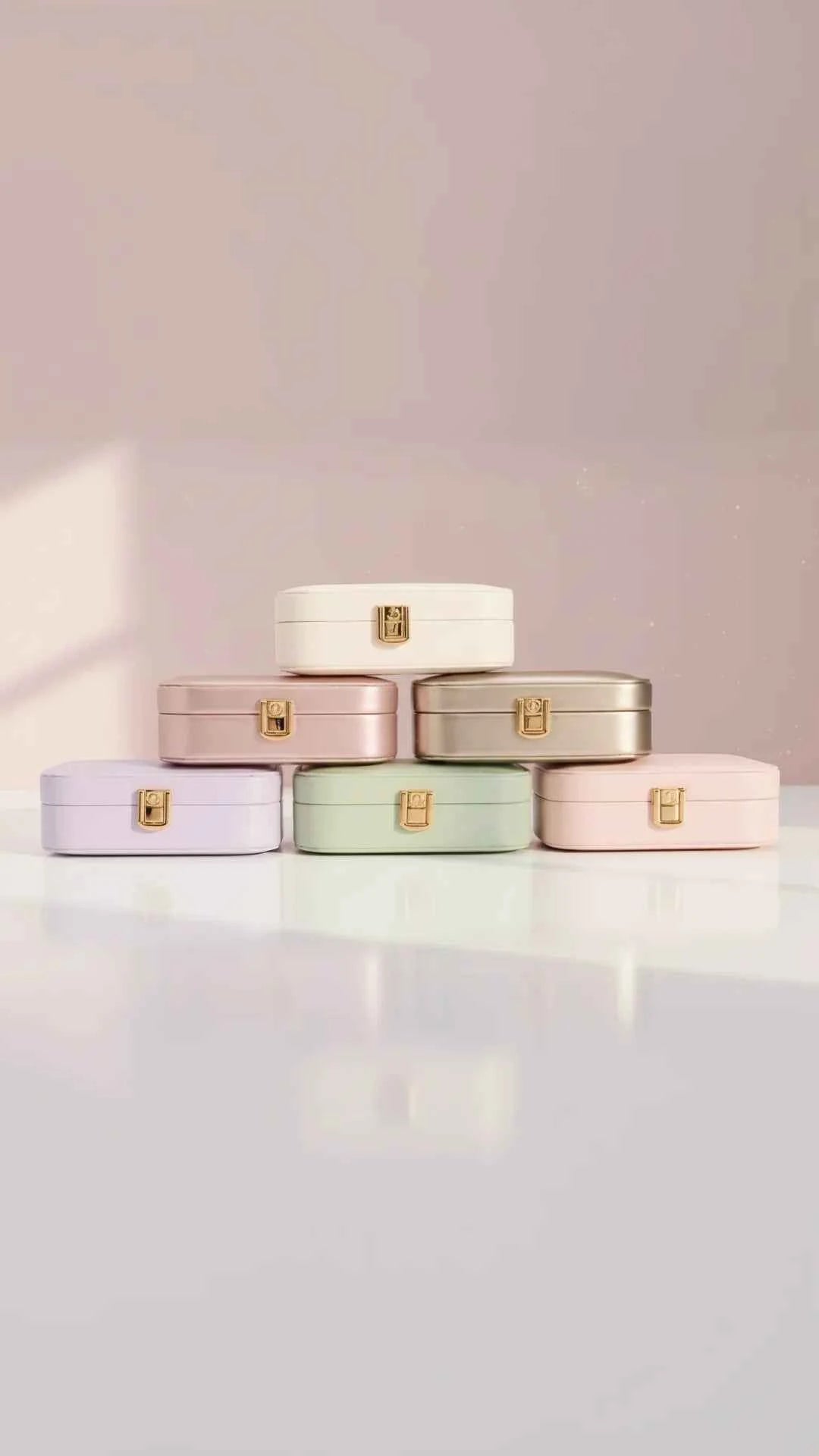 Travel Jewellery Box – Compact Trinket Organizer With Mirror