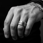 Effect Men's Ring – Sterling Silver 925 – Handmade Statement Ring