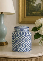 Eleanor Cobalt Trellis Canister - Small