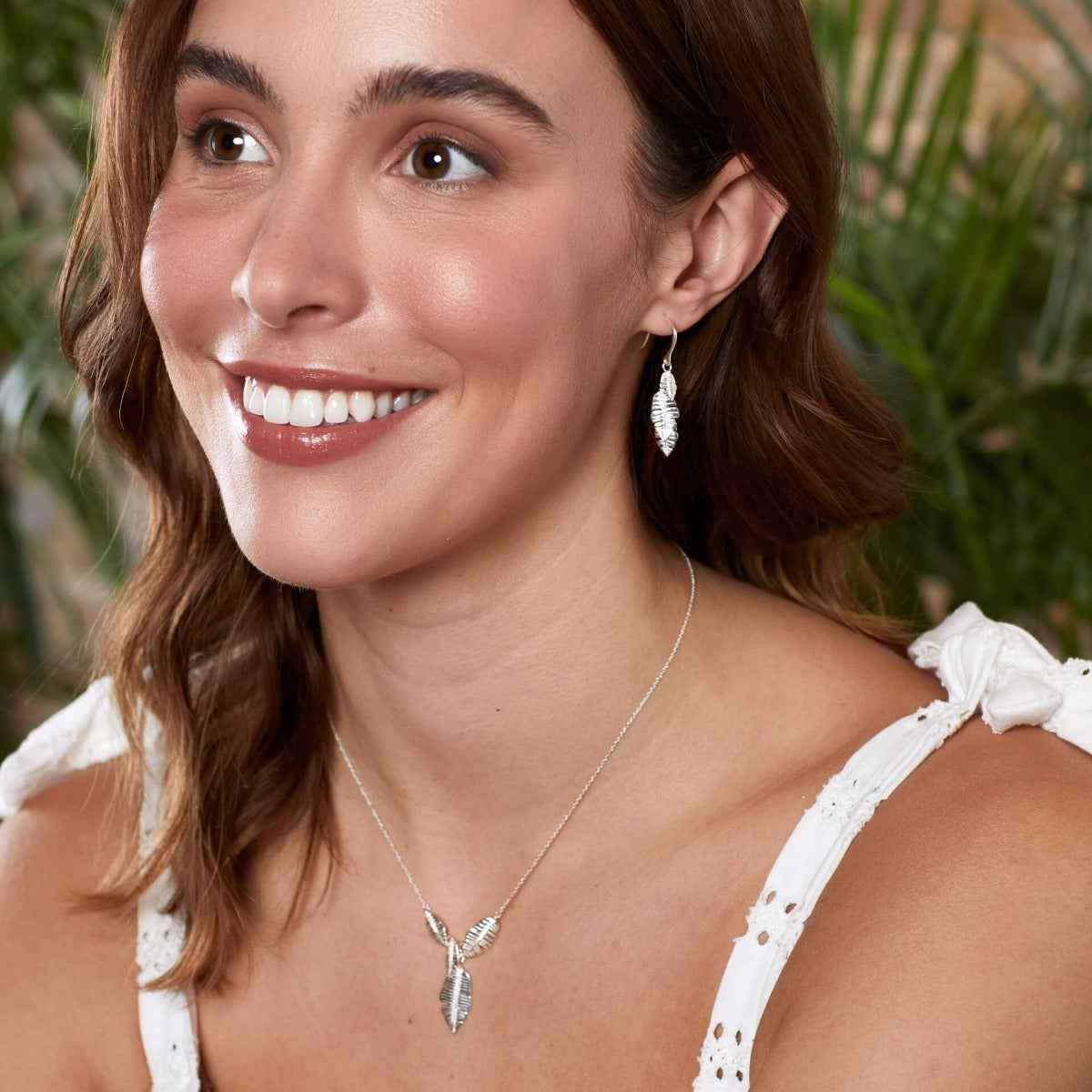 Beginnings Multi Leaf Drop Necklace