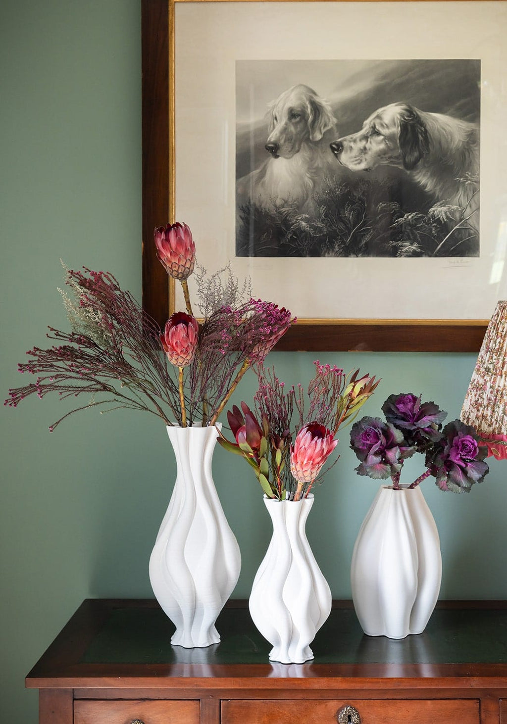 Emilie Tall White Twisted Ceramic Vase