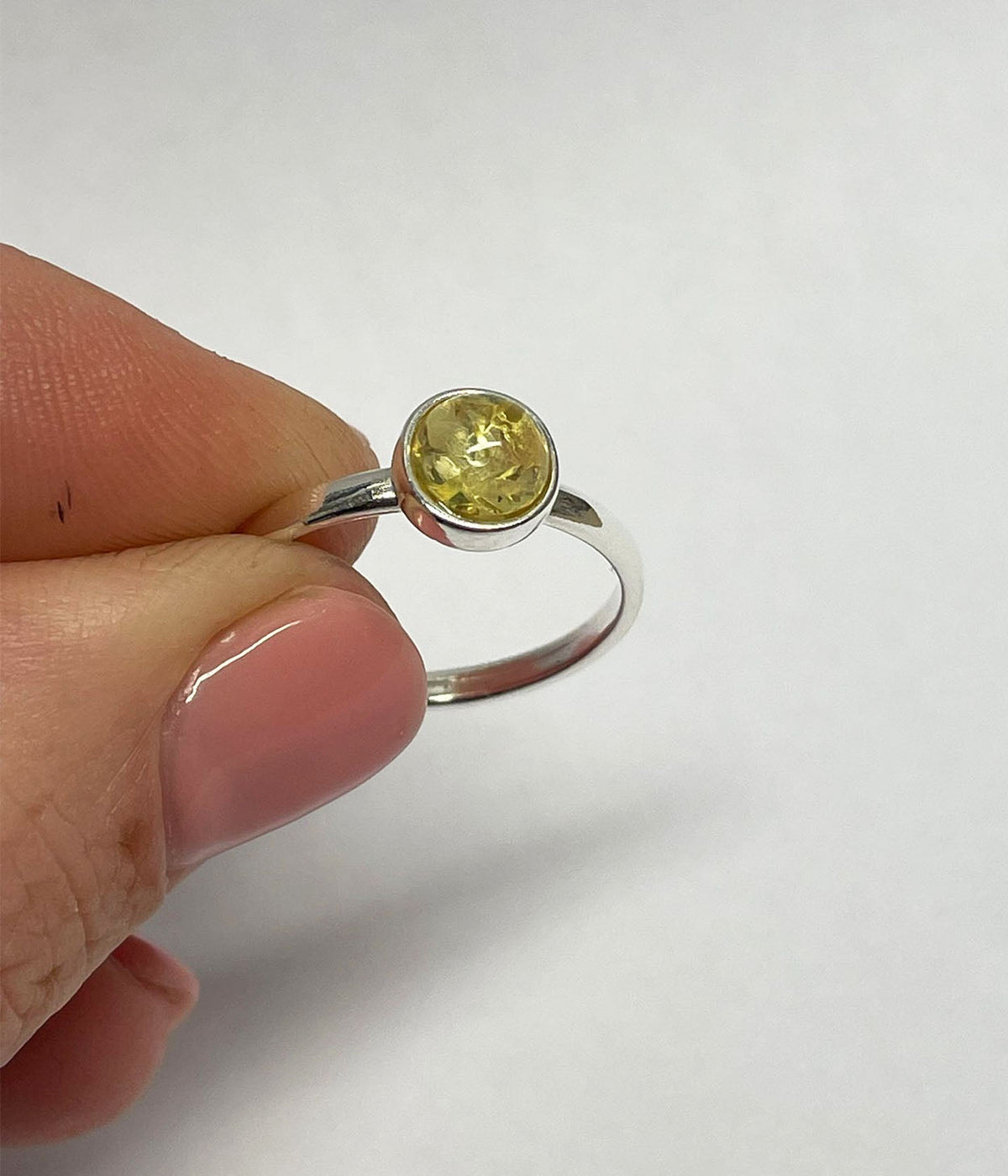 Limited Edition ESSENTIALS Mini citrus Amber Stacking Ring
