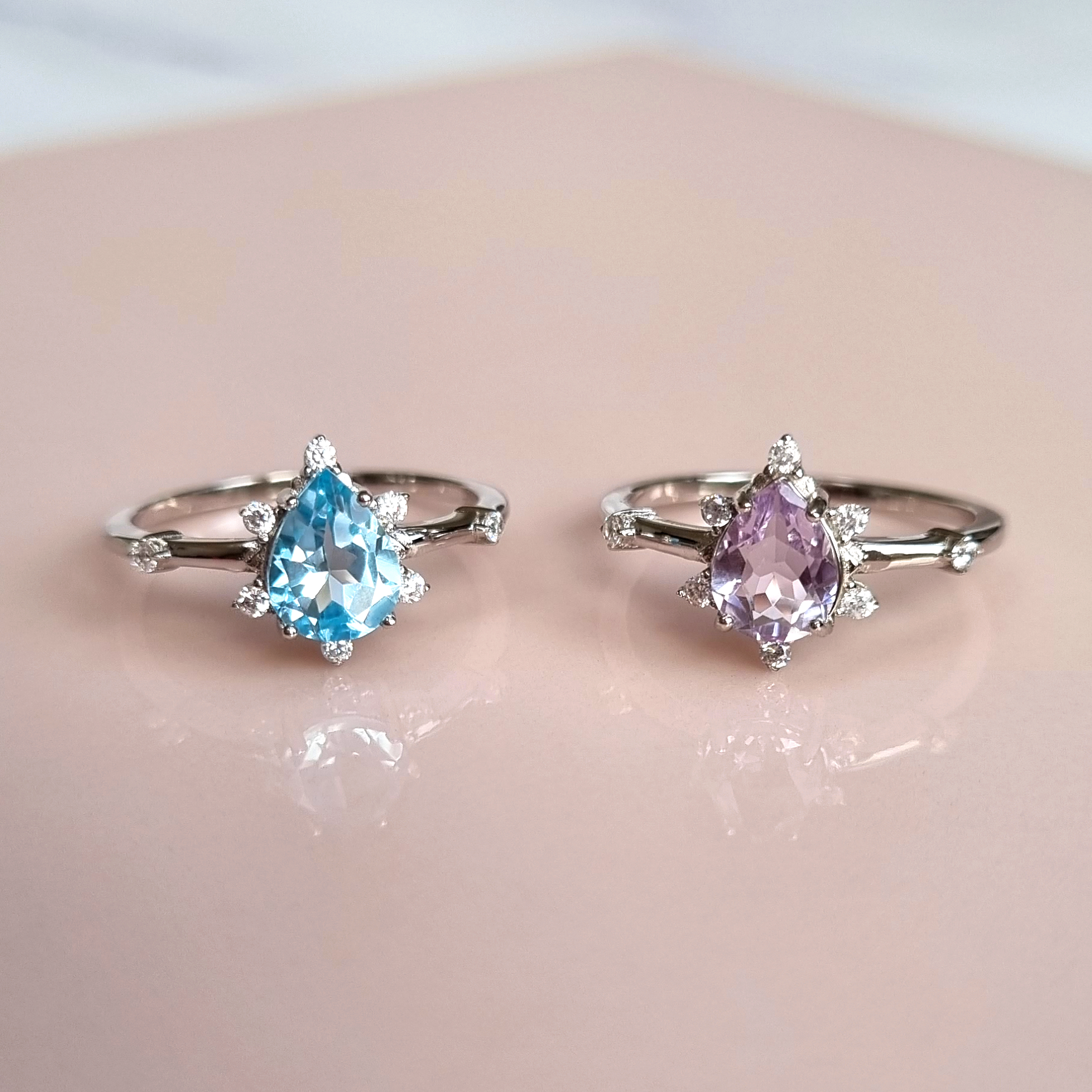Estelle Lavender Amethyst Ring in Sterling Silver