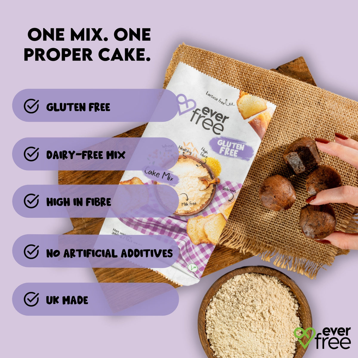 EverFree Gluten-Free Cake Mix - 300g | Pack of 3