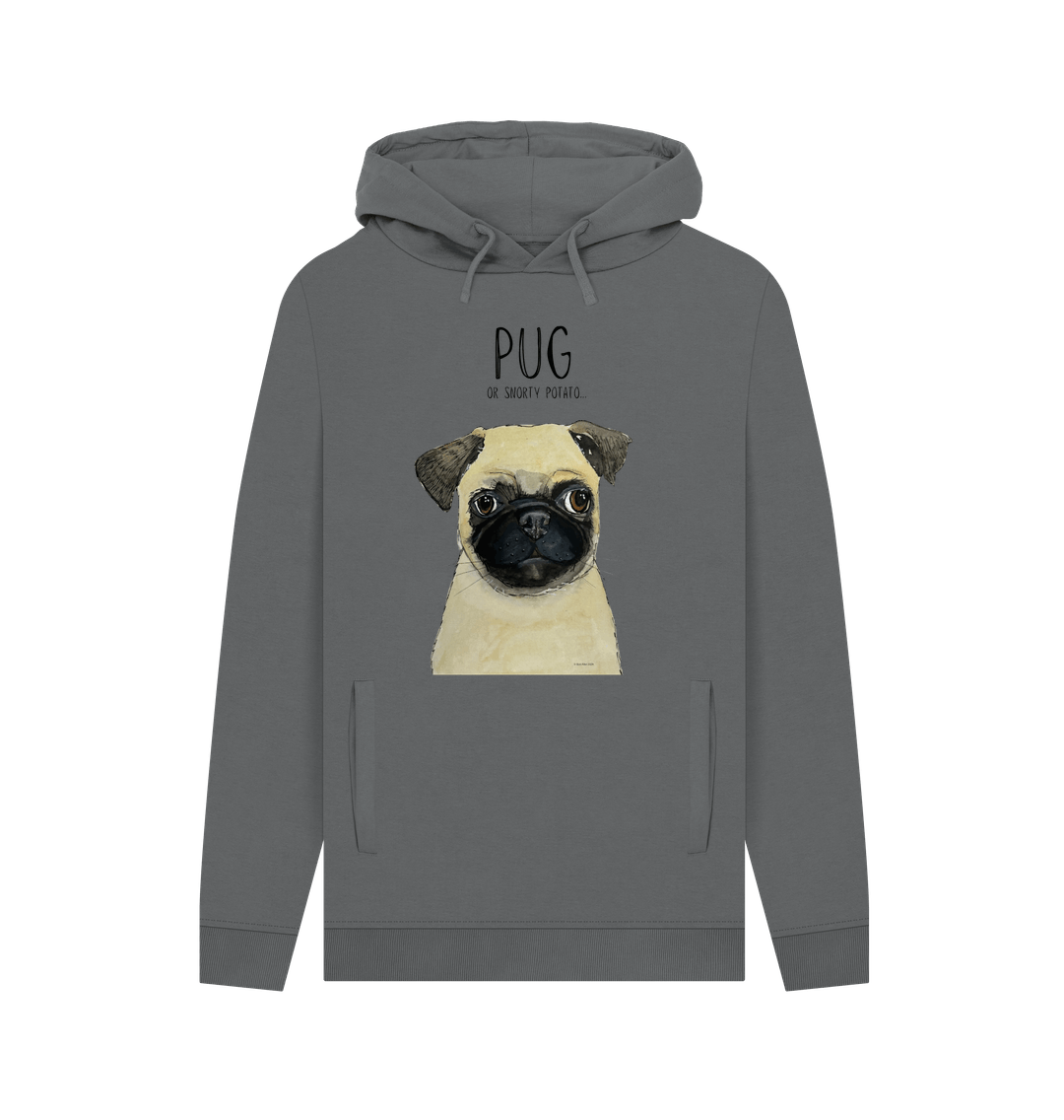 Pug or Snorty Potato? Men's Hoodie – Cozy, Funny, & Pug-tastic!