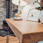 LARIA Oak Entryway Console / Wooden Hall Console