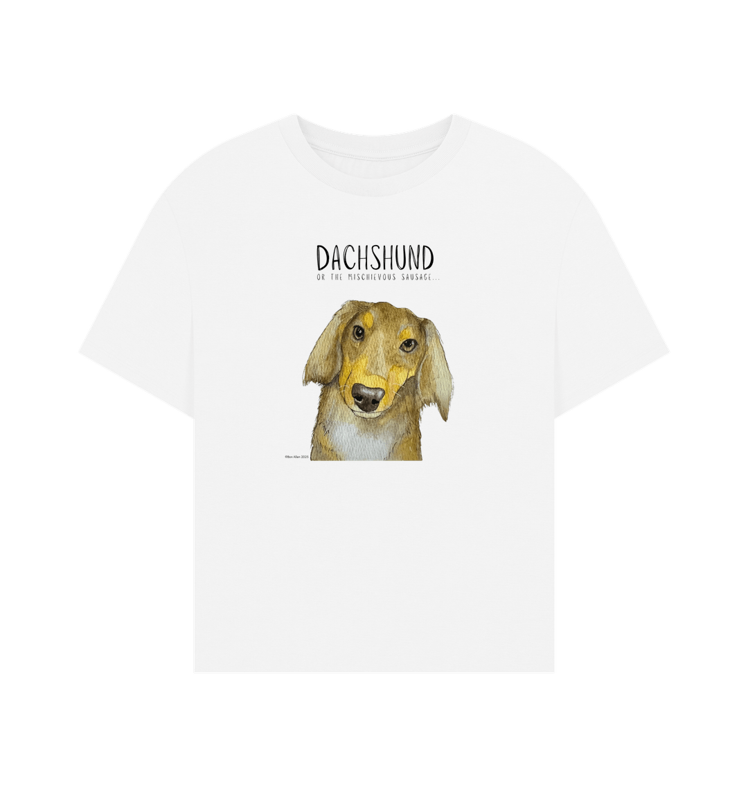 Charming & Cozy: The Long Haired Dachshund Women's Relaxed Fit T-Shirt