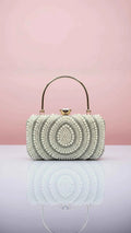 Jewelled Pearl & Crystal Clutch Bag