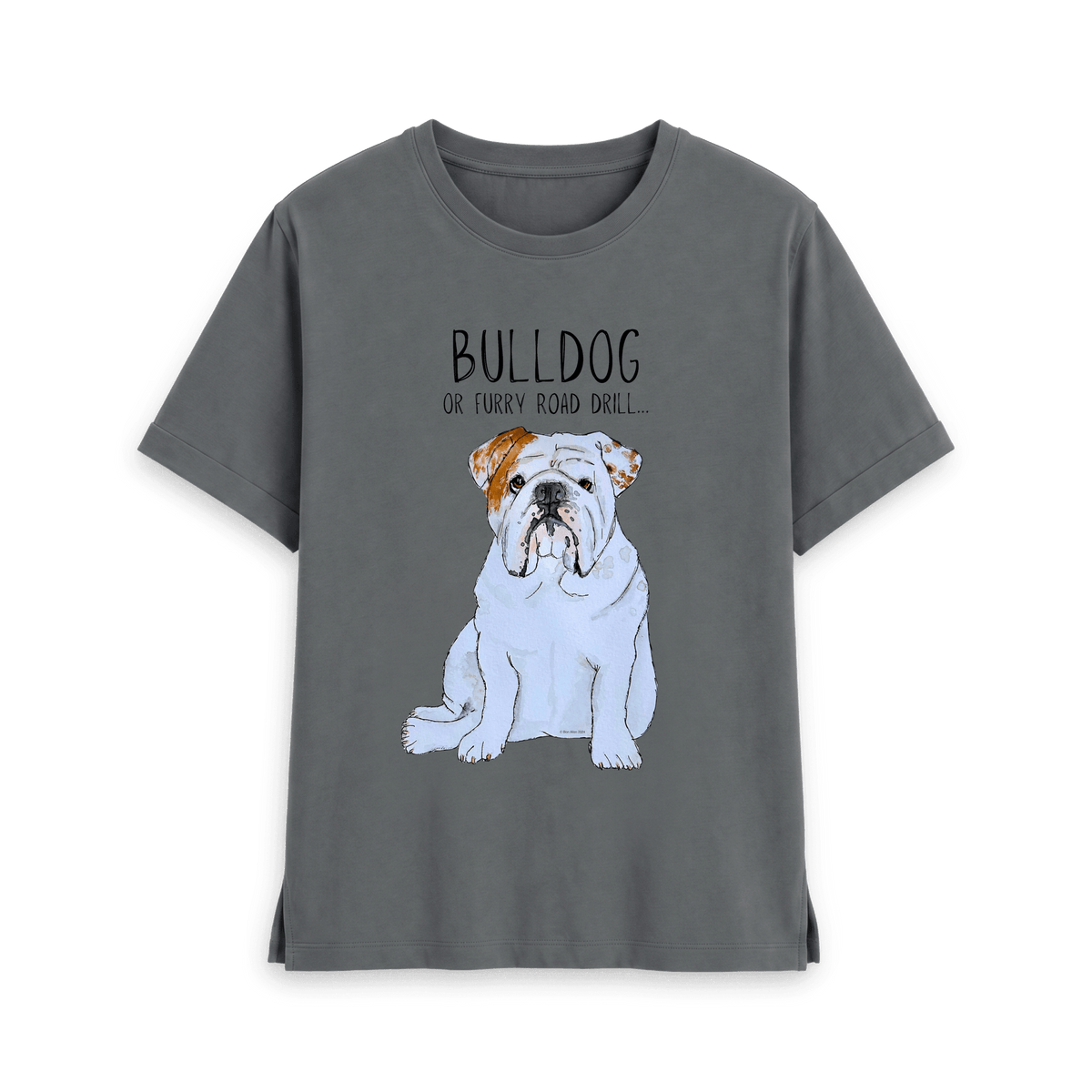 Bulldog Chic: Furry Road Drill Women’s Tee for Fierce Fashion!